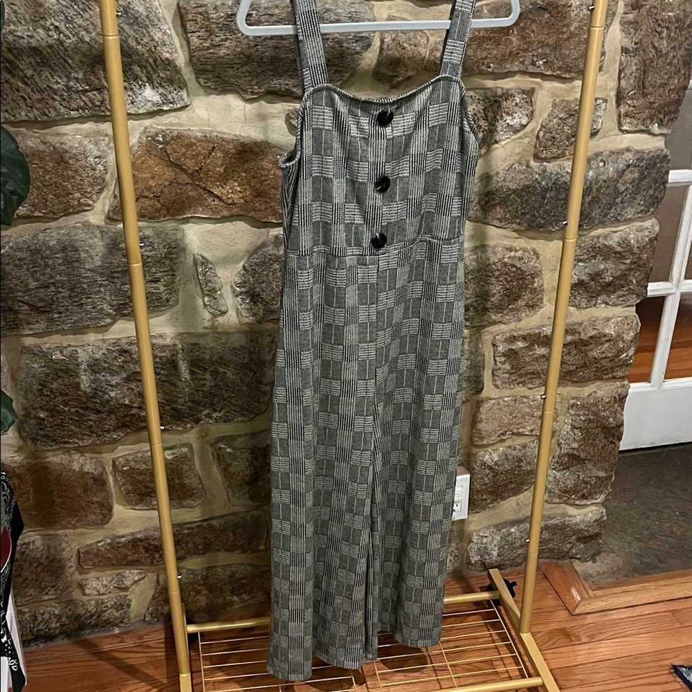 Vintage 90s Checkered Jumpsuit